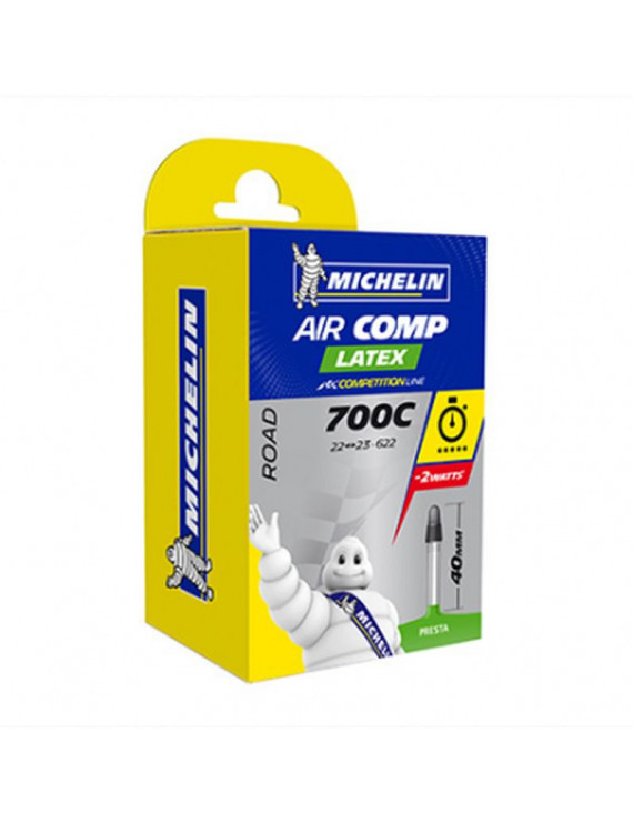 CHAMBRE A AIR VELO 700 x 22-23 MICHELIN A1 LATEX VALVE PRESTA 42mm 80g