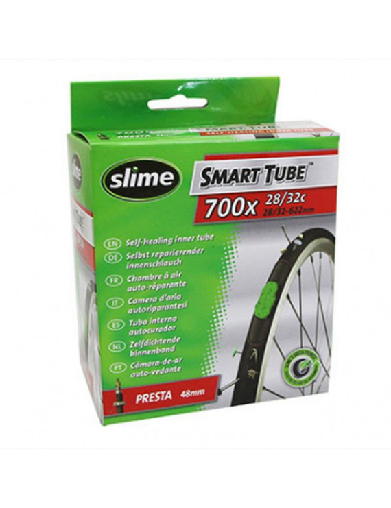 CHAMBRE A AIR VELO 700 x 28-32 SLIME VALVE PRESTA AVEC LIQUIDE ANTI-CREVAISON