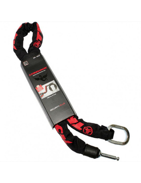 ANTIVOL VELO CHAINE A BOUCLE POUR FER A CHEVAL PLUG TRELOCK ZR455 NOIR 1M DIAM 8mm (PROFONDEUR 50mm)