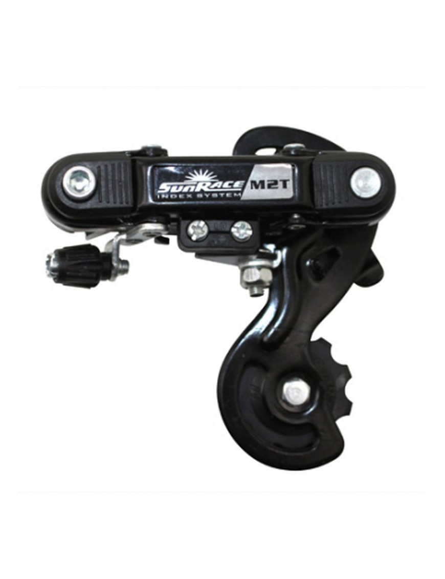 DERAILLEUR ROUTE ARRIERE SUNRACE  6-7V. PETITE CHAPE A VIS (COMPATIBLE SHIMANO)