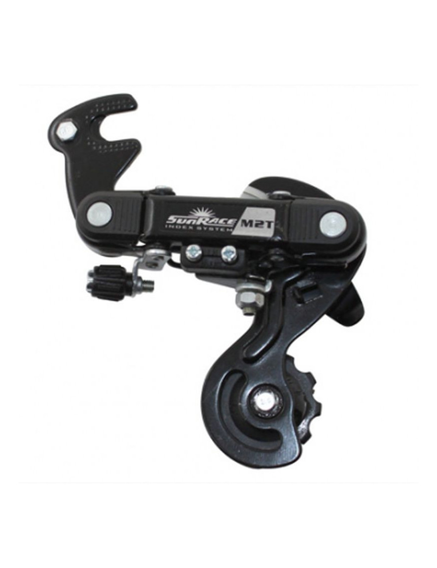 DERAILLEUR ROUTE ARRIERE SUNRACE  6-7V. PETITE CHAPE AVEC PATTE (COMPATIBLE SHIMANO)