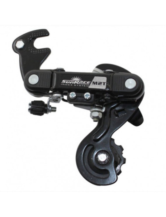 DERAILLEUR ROUTE ARRIERE SUNRACE  6-7V. PETITE CHAPE AVEC PATTE (COMPATIBLE SHIMANO)