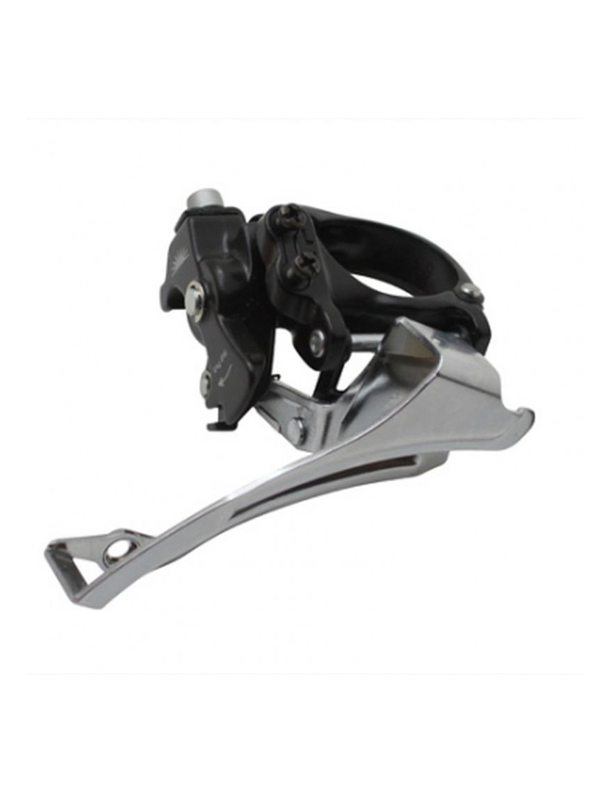 DERAILLEUR VTT AVANT SUNRACE M50 A COLLIER BAS 34,9 POUR 42x32x22 TIRAGE HAUT-BAS (AVEC COLLIER ADAPTATEUR 31.8 ET 28.6)