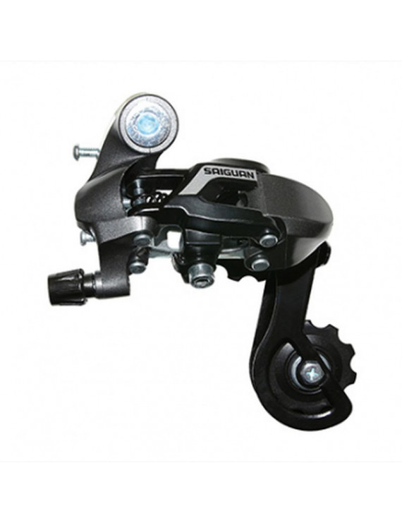 DERAILLEUR VTT-ROUTE ARRIERE P2R 6-7V. NOIR SEVEN PETITE CHAPE A VISSER