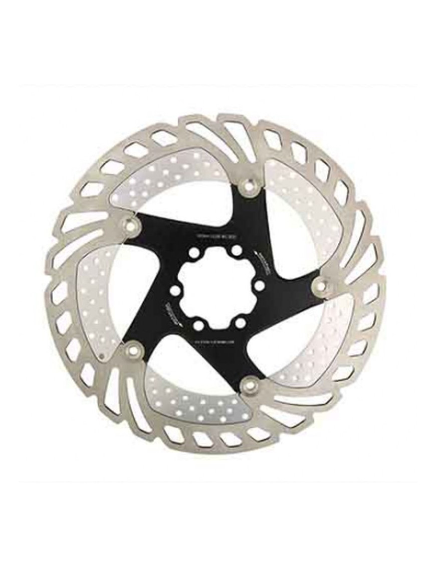 Disque de frein VTT 6 trous newton brake 180mm argent/noir avec d...