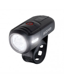 ECLAIRAGE VELO A BATTERIE AVANT SIGMA AURA 45 LUX (AUTONOMIE 6H MODE STANDARD ET 21H MODE ECO) NOIR RECHARGE USB - HOMOLOGUE - 