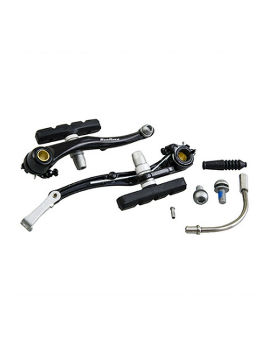 ETRIER FREIN VTT-CITY V-BRAKE ALU SUNRACE NOIR AVANT 110MM COUDE 90°