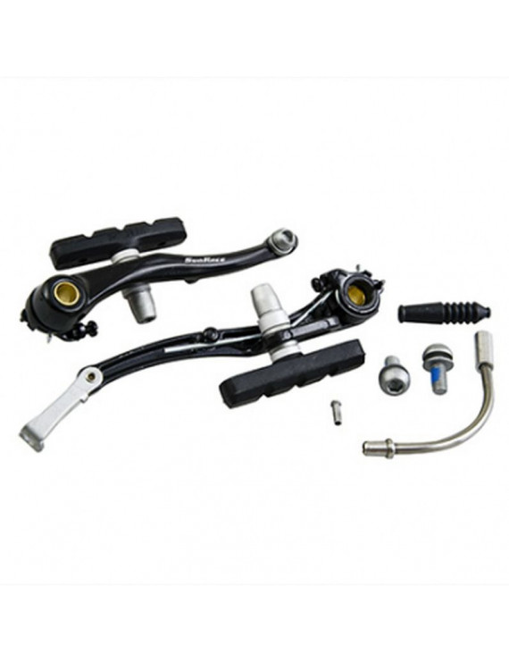 ETRIER FREIN VTT-CITY V-BRAKE ALU SUNRACE NOIR AVANT 110MM COUDE 90°