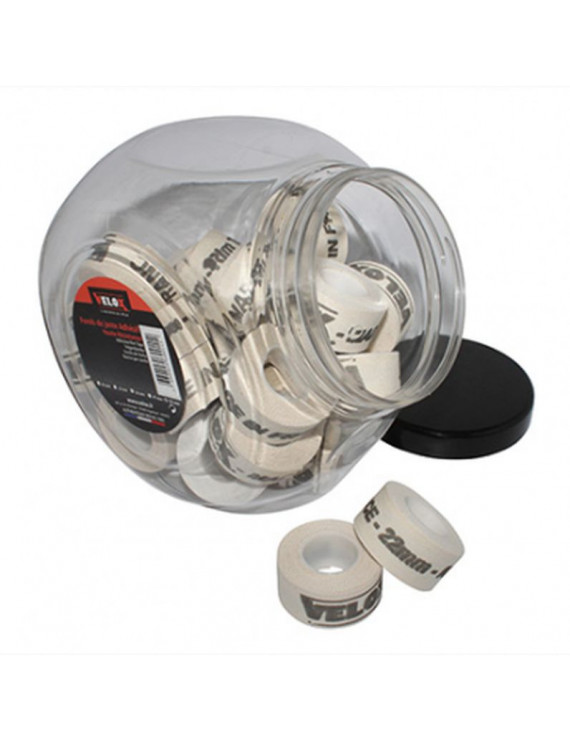 FOND DE JANTE VELOX TRESSE ADHESIF EN 22mm LONGUEUR 2M (JARRE DE 30 ROULEAUX)