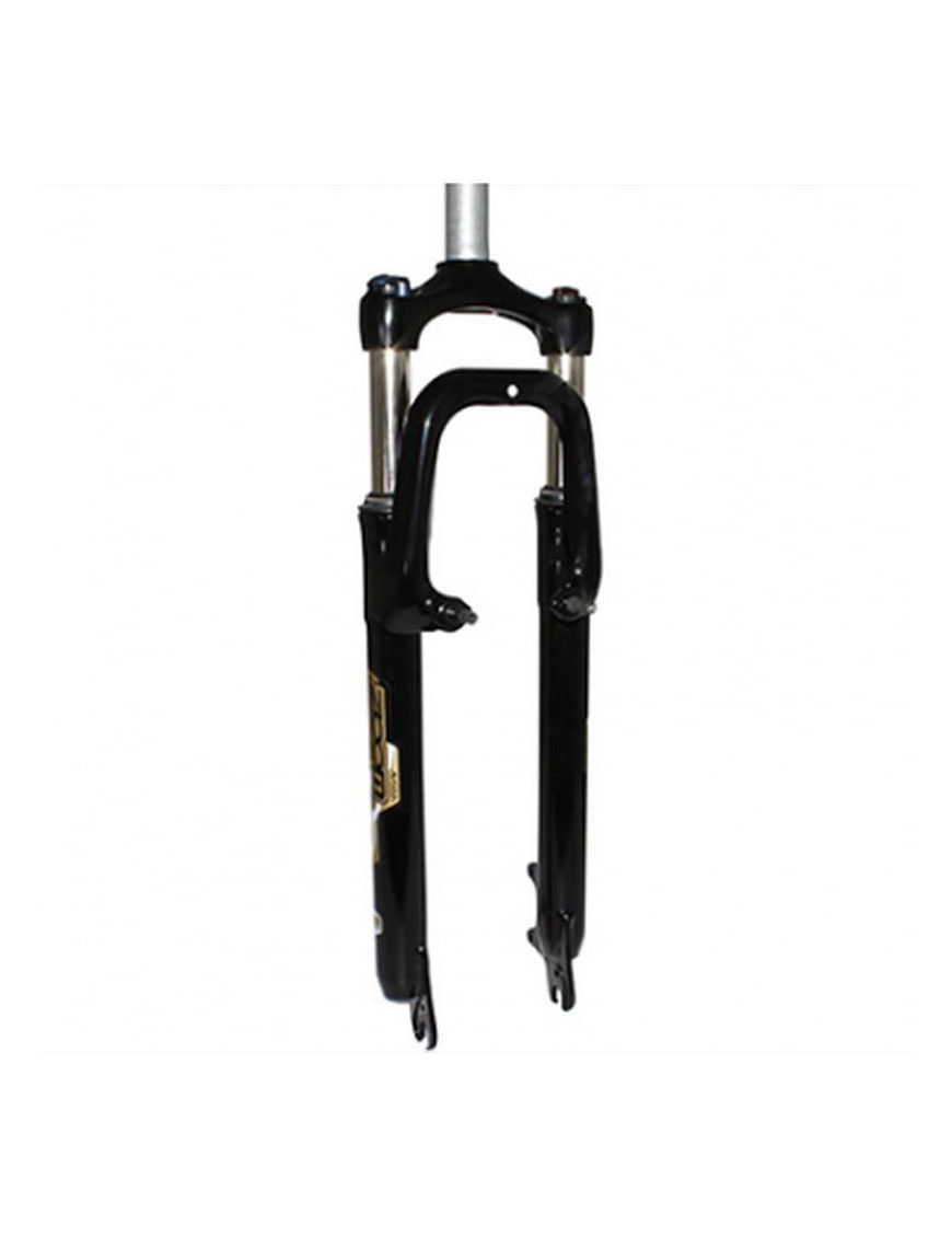 FOURCHE VTT 29  ZOOM 386MLO A RESSORT NOIR REGLABLE-BLOCABLE DEB. 60MM PIVOT LISSE 285mm 1''1-8-28,6 EXTERIEUR COMPATIBLE V-BRA