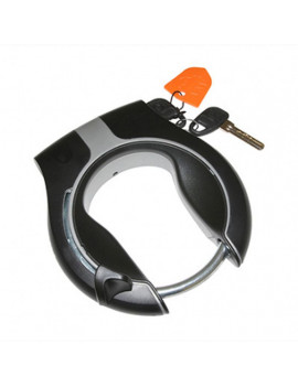 ANTIVOL VELO FER A CHEVAL AXA VICTORY NOIR MAT-ARGENT (AVEC FIXATIONS, LE PLUS LEGER)