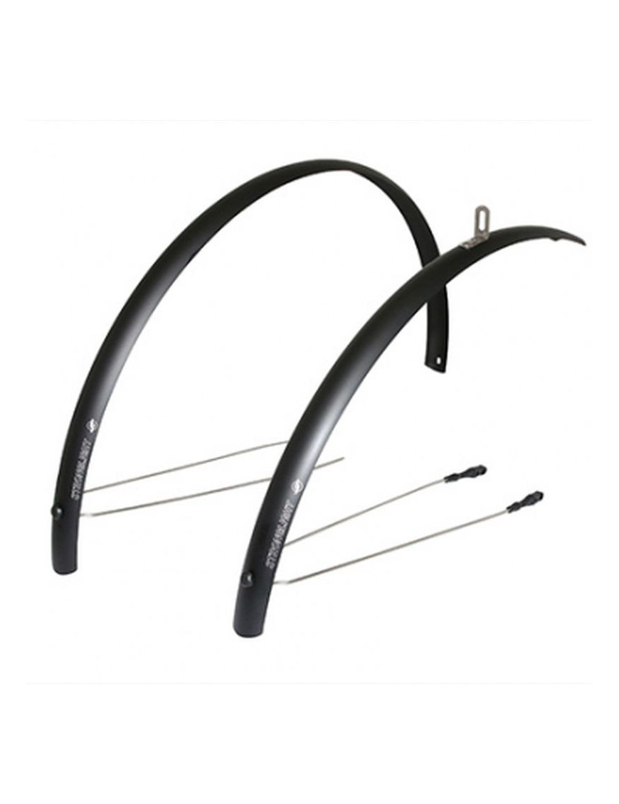 GARDE BOUE CITY-VTC TRINGLES 28'' STRONGLIGHT ALU R'LIGHT 48mm NOIR MAT (PAIRE)