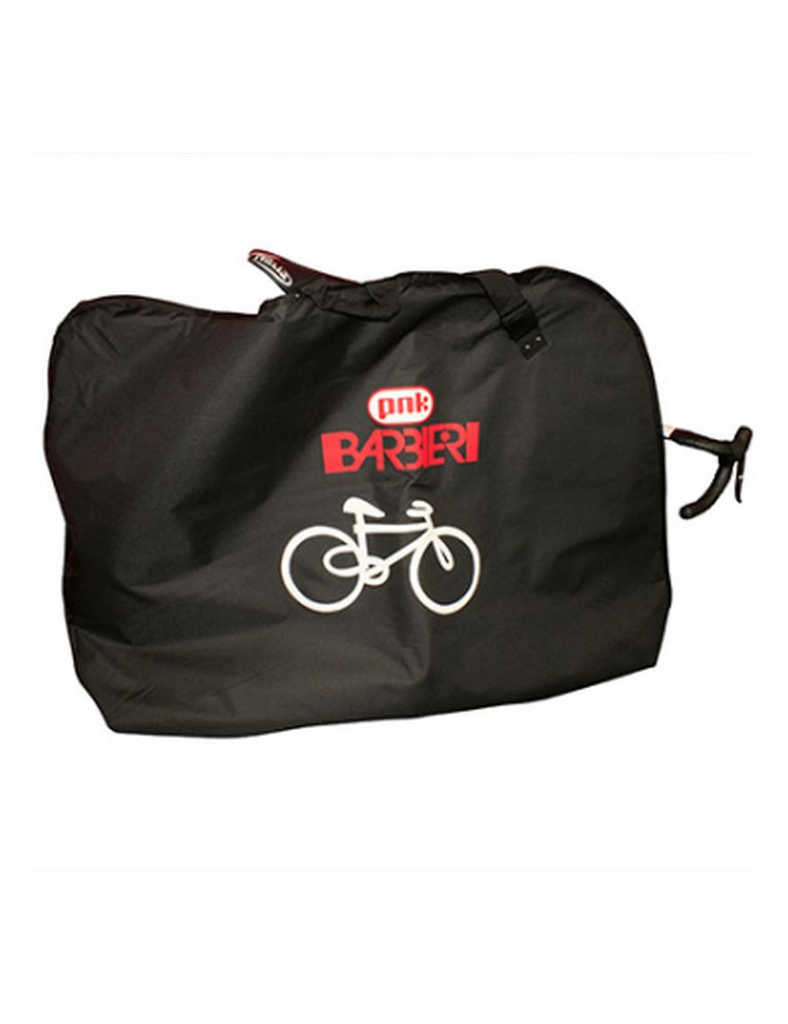 Housse de transport vélo toile noir avec 2 poches pour roues (lg1...
