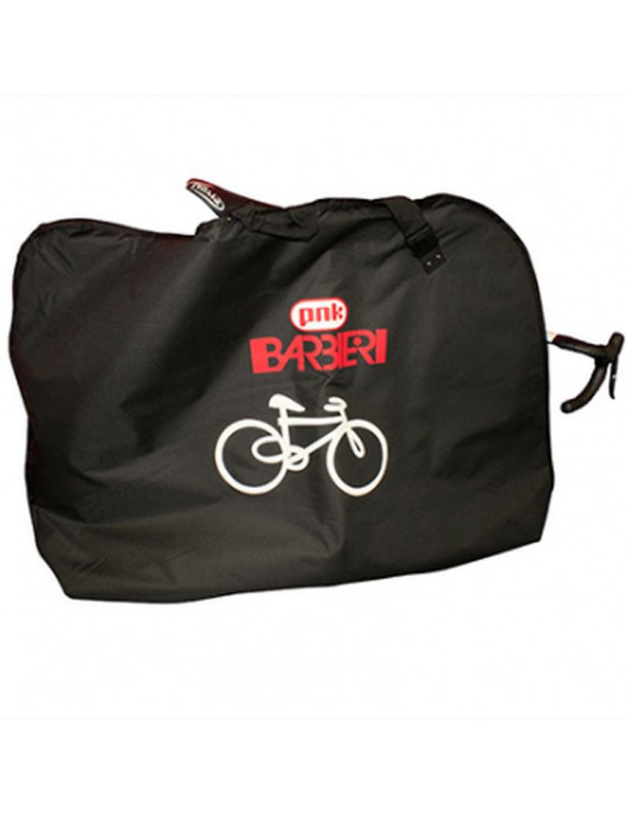Housse de transport vélo toile noir avec 2 poches pour roues (lg1