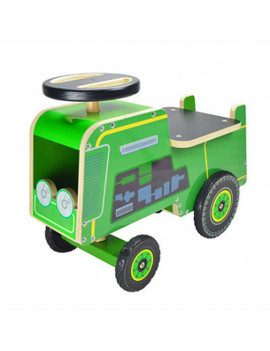 Jouet bois kiddimoto tracteur vert (l460 x l195 x h340 mm)