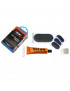 KIT REPARATION PNEU TUBELESS VTT VELOX  PAR L'INTERIEUR AVEC RUSTINES - BOITE (3 PATCHS 32x16mm + 1 PATCH 75x35mm + COLLE 10g +