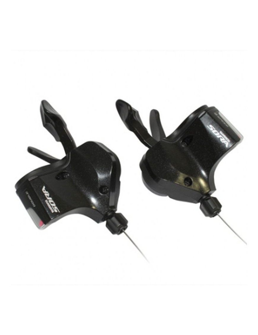 Manette ROUTE shimano pour cintre plat 9v. sora double (paire)